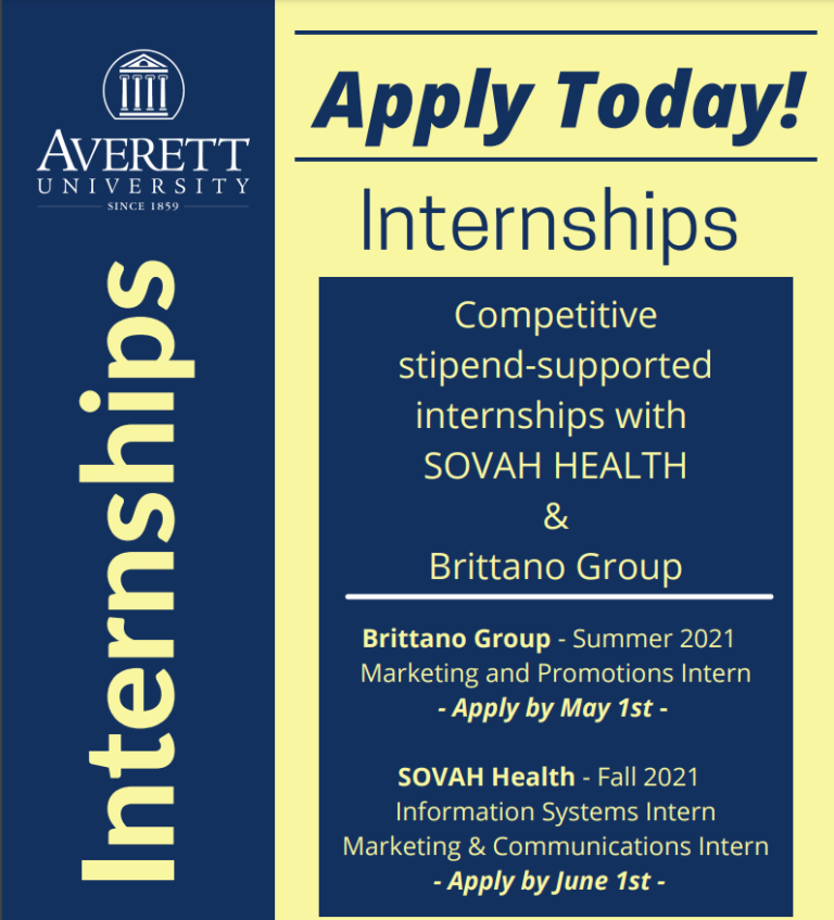 Competitive Internships Flyer | Averett University